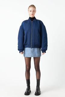 GREY LAB - Ruched Bomber Jacket - JACKETS available at Objectrare