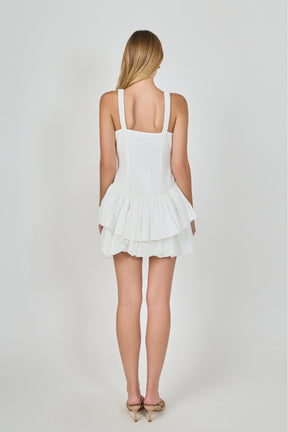 Sleeveless Bubble Tiered Mini Dress