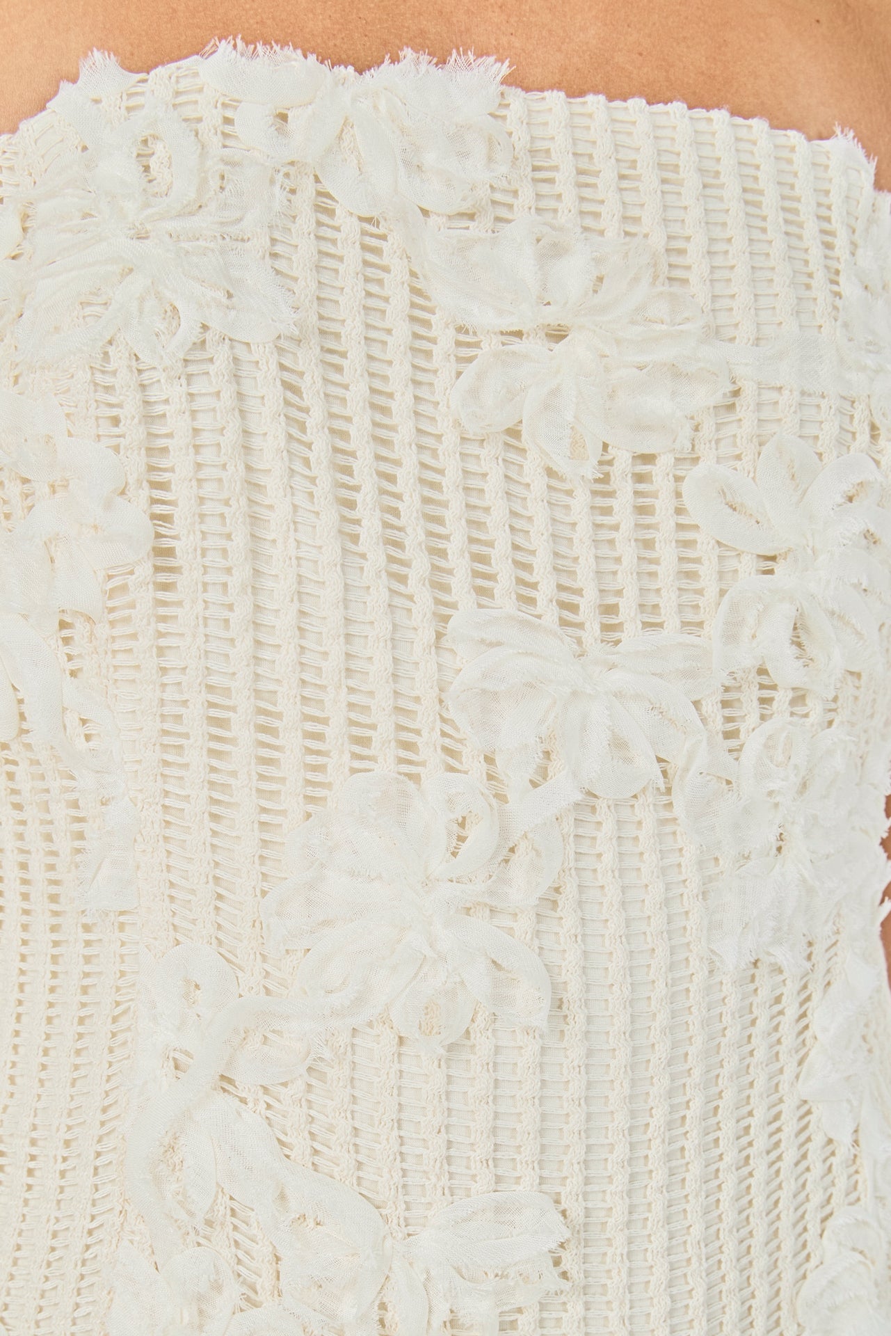 ENDLESS ROSE - Strapless Embroidered Net Maxi Dress - DRESSES available at Objectrare