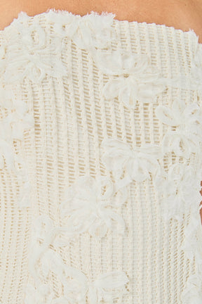 ENDLESS ROSE - Strapless Embroidered Net Maxi Dress - DRESSES available at Objectrare