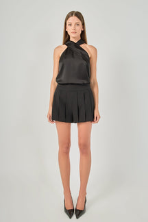 ENDLESS ROSE - Pleated Shorts - SHORTS available at Objectrare