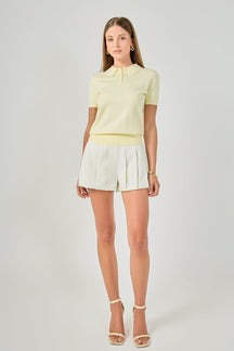 ENDLESS ROSE - Pleated Shorts - SHORTS available at Objectrare