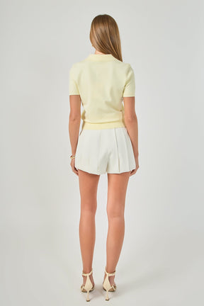 ENDLESS ROSE - Pleated Shorts - SHORTS available at Objectrare