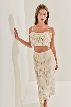 ENDLESS ROSE - Oversized Bow Cropped Top - TOPS available at Objectrare