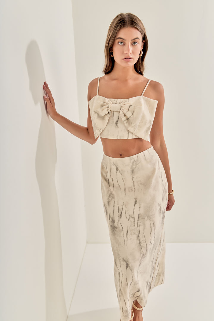 ENDLESS ROSE - Oversized Bow Cropped Top - TOPS available at Objectrare