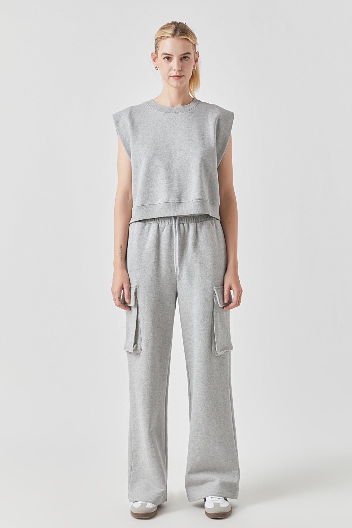 GREY LAB - Flap Pocket Wide Sweatpants - PANTS available at Objectrare