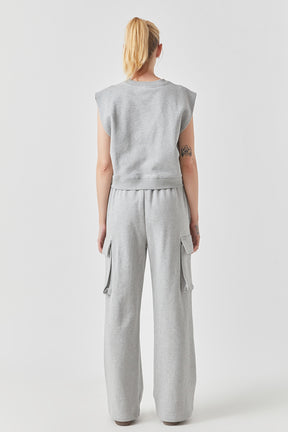 GREY LAB - Flap Pocket Wide Sweatpants - PANTS available at Objectrare