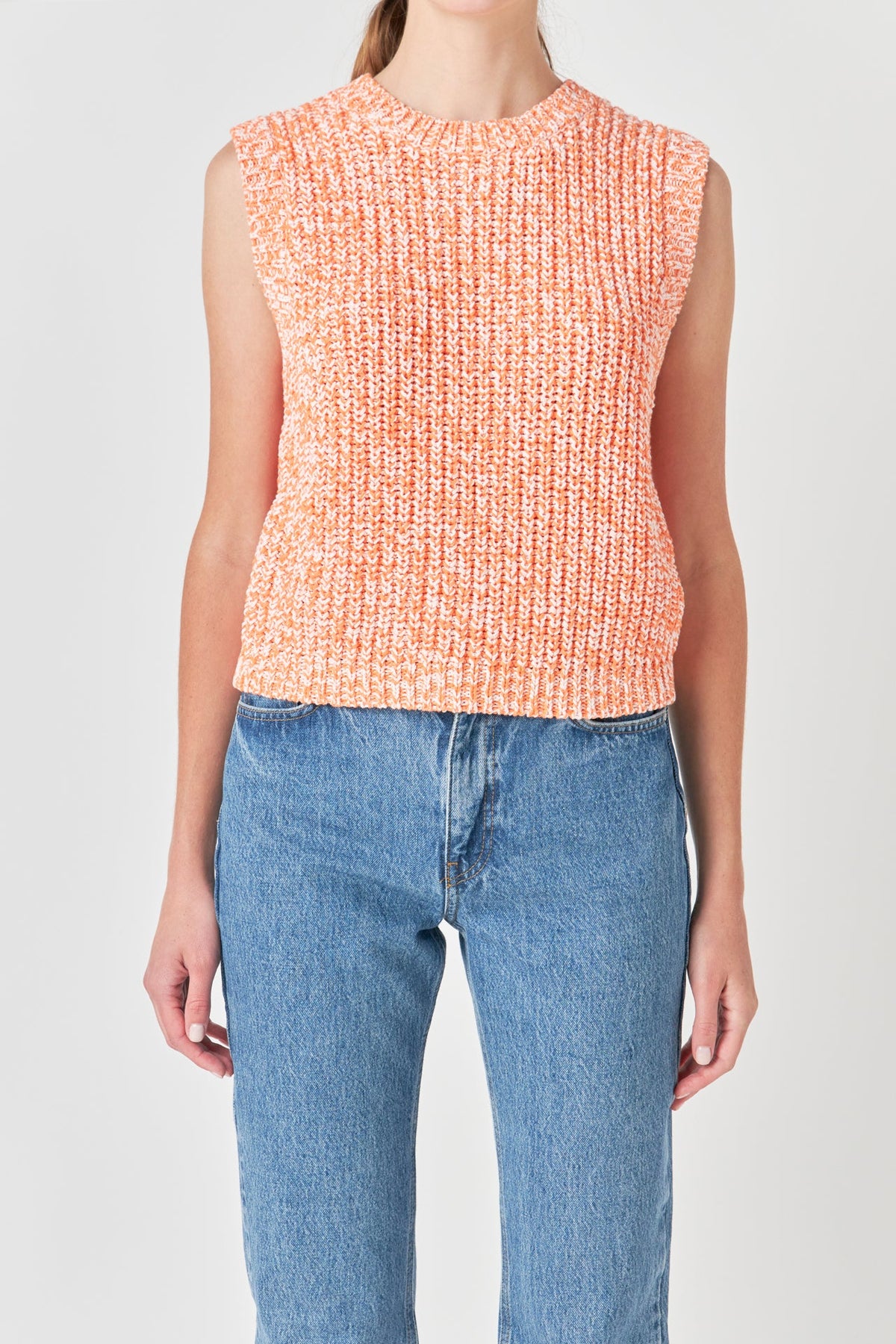 ENGLISH FACTORY - Sleeveless Ribbed Knit Sweater - SWEATERS & KNITS available at Objectrare