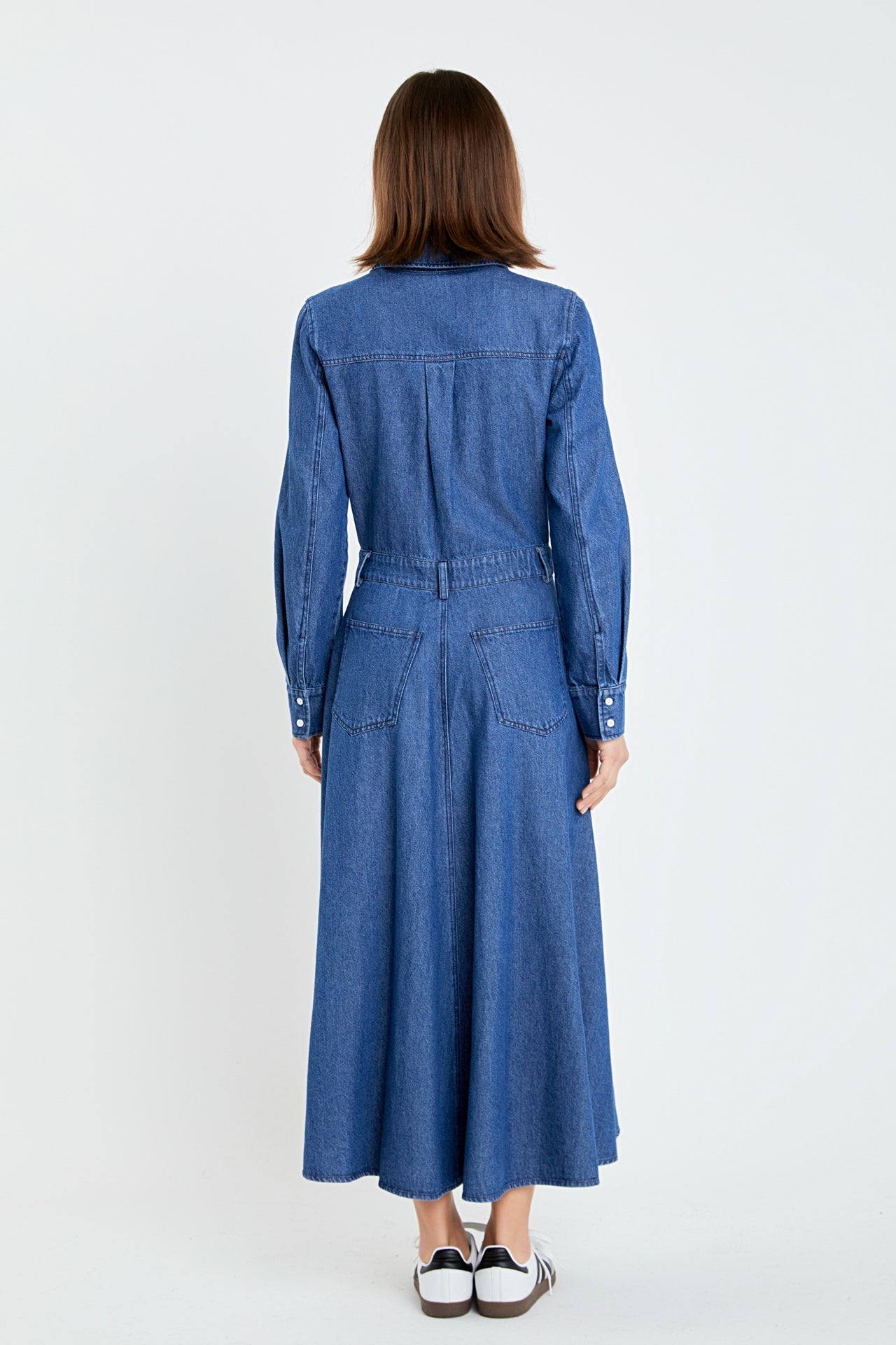 GREY LAB - Button Up Denim Maxi Dress - DRESSES available at Objectrare