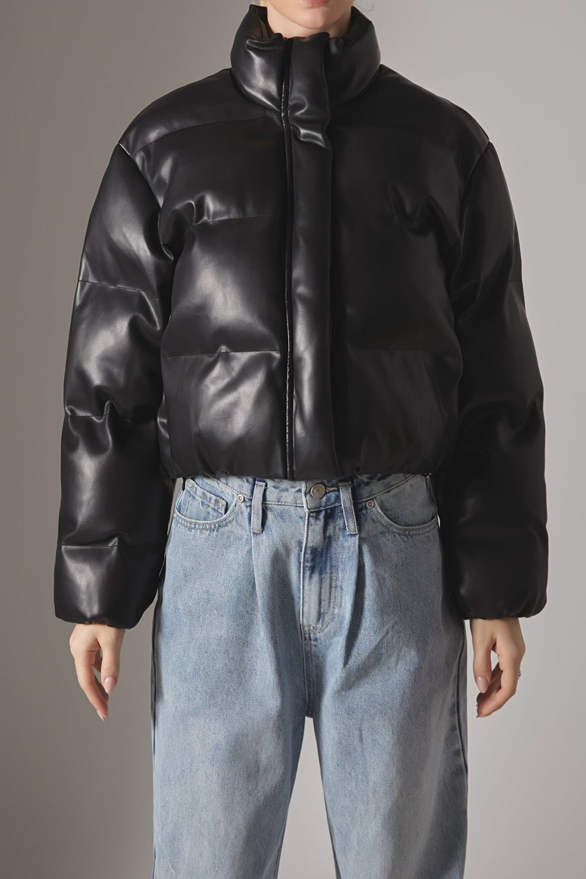 GREY LAB - Cropped Puffer Jacket - JACKETS available at Objectrare