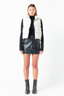 GREY LAB - Puffer Cropped Vest - JACKETS available at Objectrare