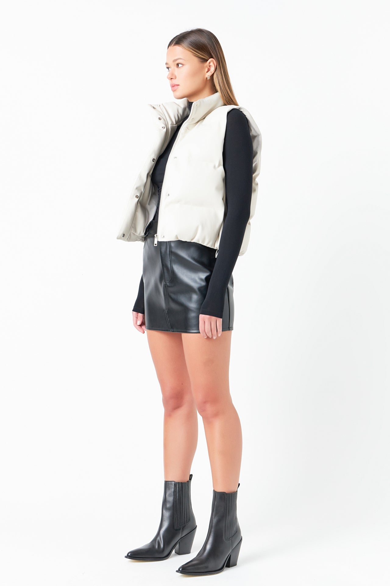 GREY LAB - Puffer Cropped Vest - JACKETS available at Objectrare