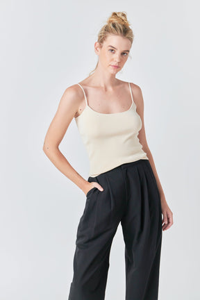 GREY LAB - Round Hem Knit Tank Top - CAMI TOPS & TANK available at Objectrare