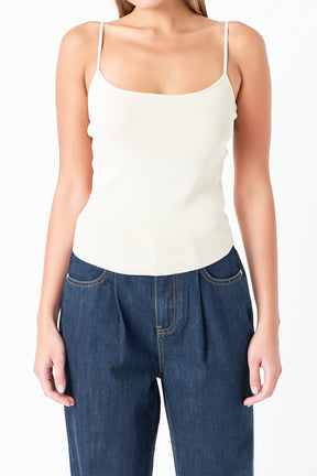 GREY LAB - Round Hem Knit Tank Top - TOPS available at Objectrare