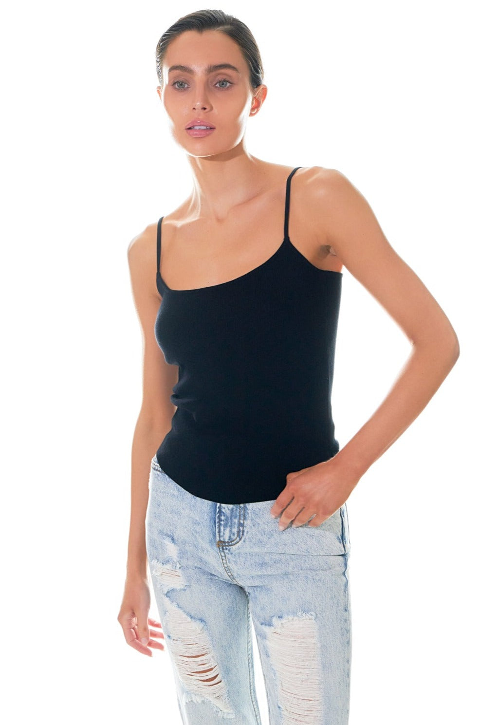 GREY LAB - Grey Lab - Round Hem Knit Tank Top - CAMI TOPS & TANK available at Objectrare