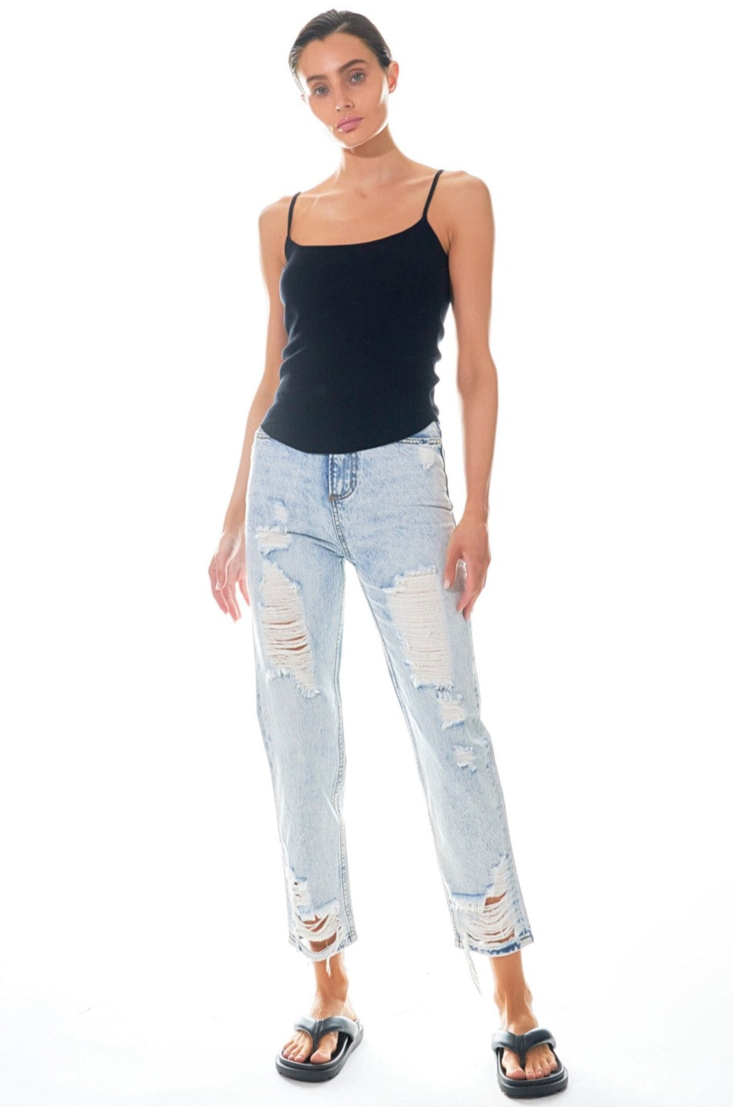 GREY LAB - Round Hem Knit Tank Top - TOPS available at Objectrare