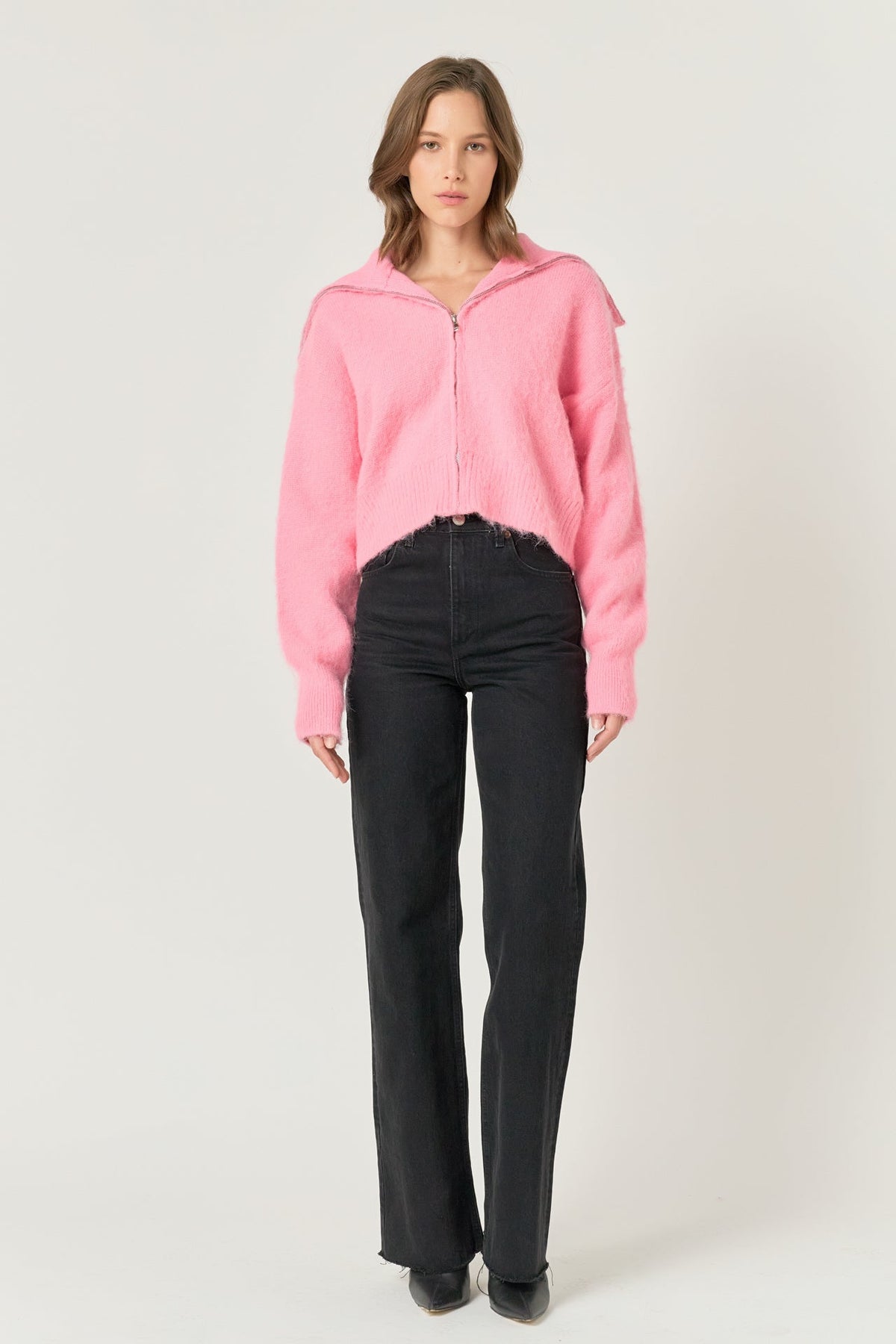 ENDLESS ROSE - Oversize Collar Knit Jacket - JACKETS available at Objectrare
