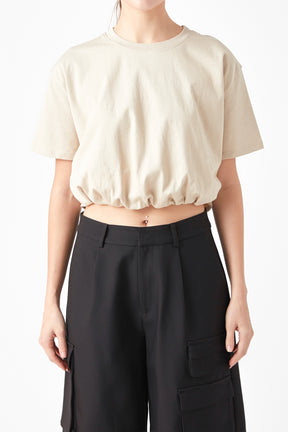 GREY LAB - Cropped Top with Elastic Band - TOPS available at Objectrare
