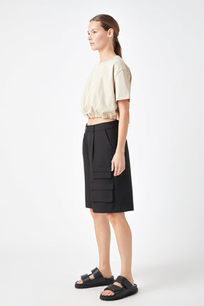 GREY LAB - Cropped Top with Elastic Band - TOPS available at Objectrare