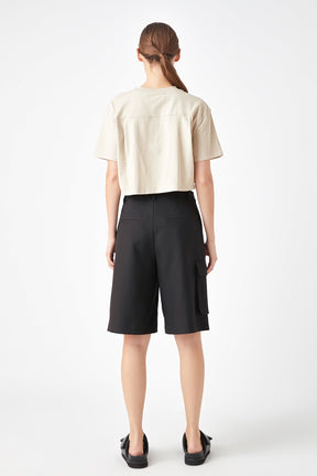 GREY LAB - Cropped Top with Elastic Band - TOPS available at Objectrare
