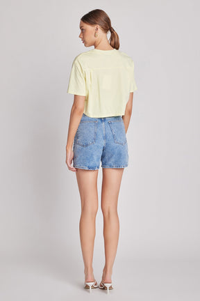 ENDLESS ROSE - Cropped Top with Elastic Band - TOPS available at Objectrare