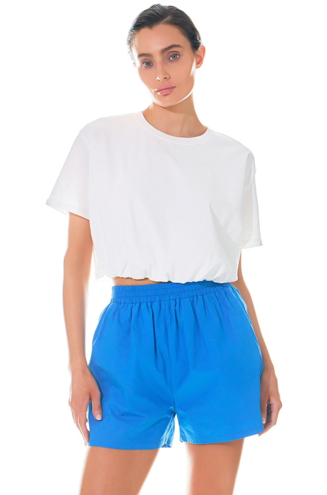 GREY LAB - Cropped Top with Elastic Band - TOPS available at Objectrare