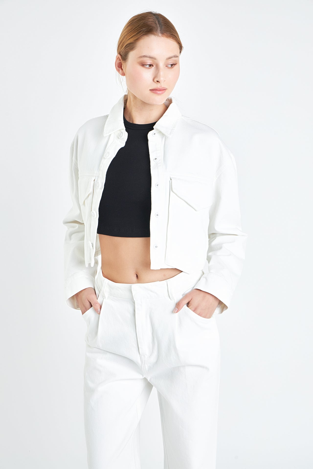 GREY LAB - Oversize Pocket Cropped Jacket - JACKETS available at Objectrare