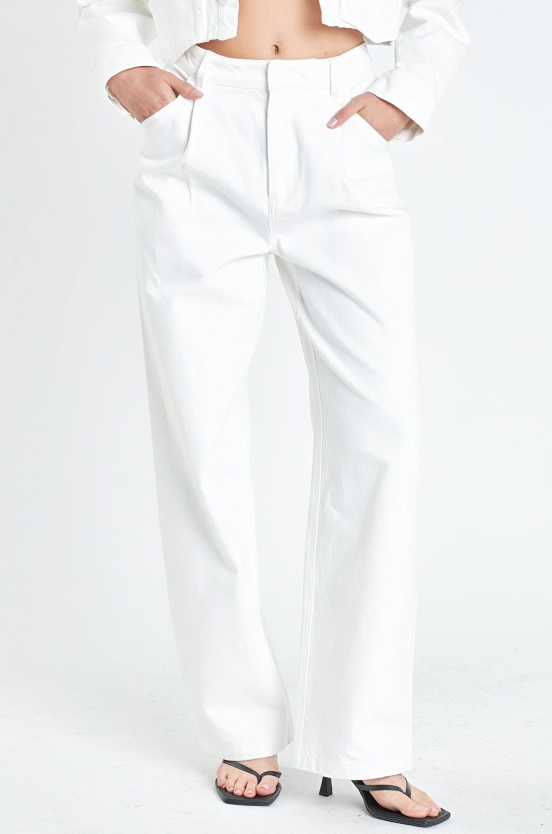 GREY LAB - Wide Leg High Waisted Pants - PANTS available at Objectrare