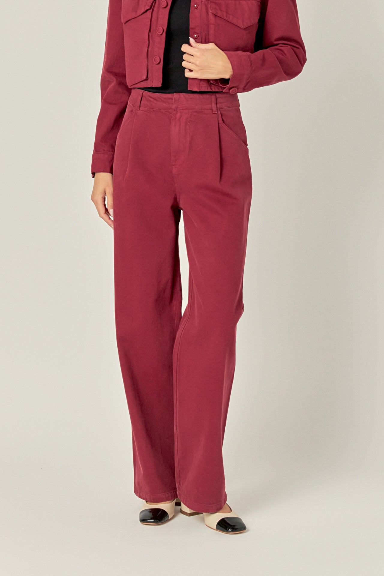 ENGLISH FACTORY - English Factory - Wide Leg High Waisted Pants - PANTS available at Objectrare