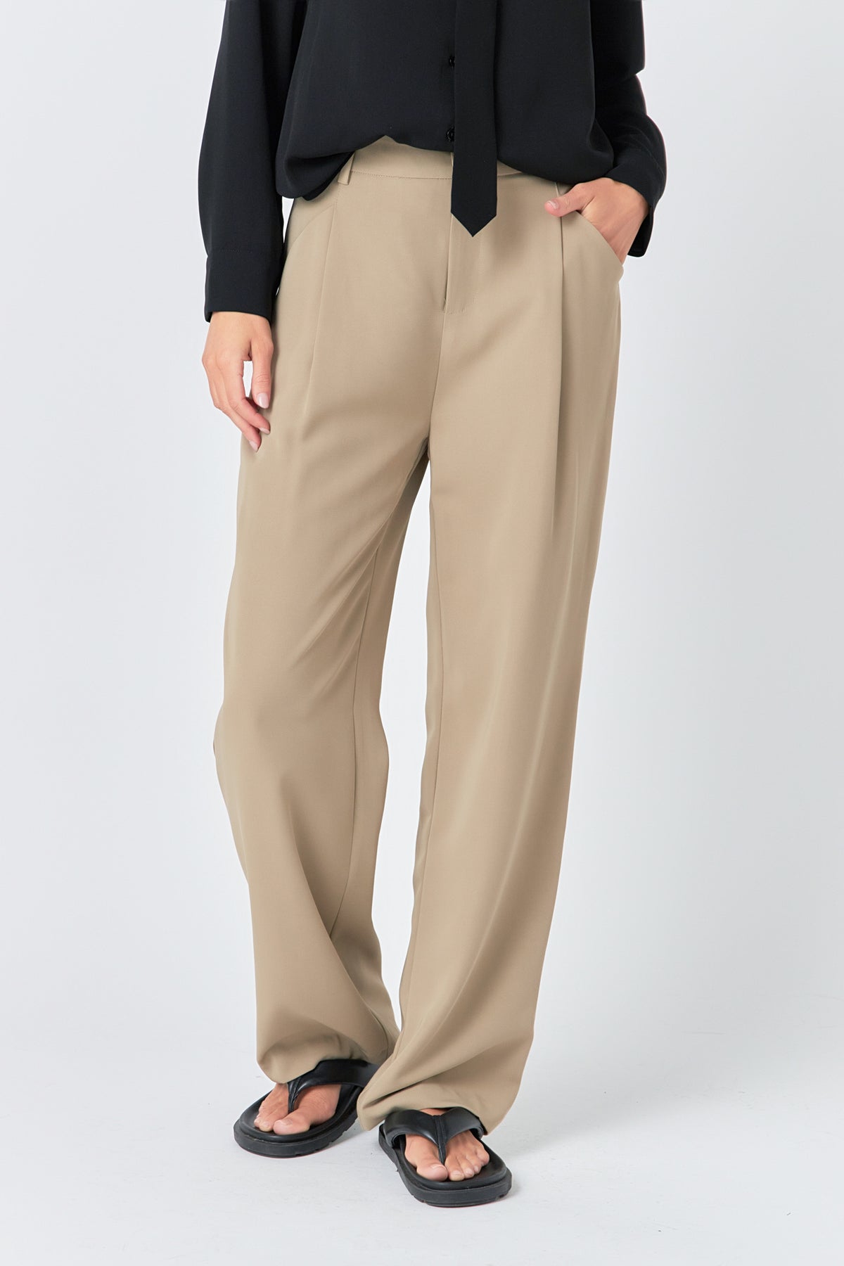 GREY LAB - Wide Leg High Waisted Trouser - PANTS available at Objectrare