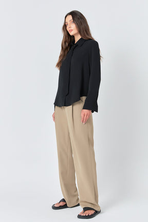 GREY LAB - Grey Lab - Wide Leg High Waisted Trouser - PANTS available at Objectrare