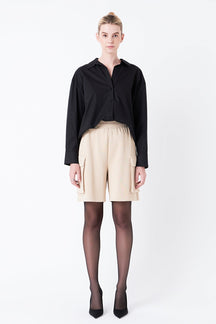 GREY LAB - Knit Shorts with Pockets - PANTS available at Objectrare