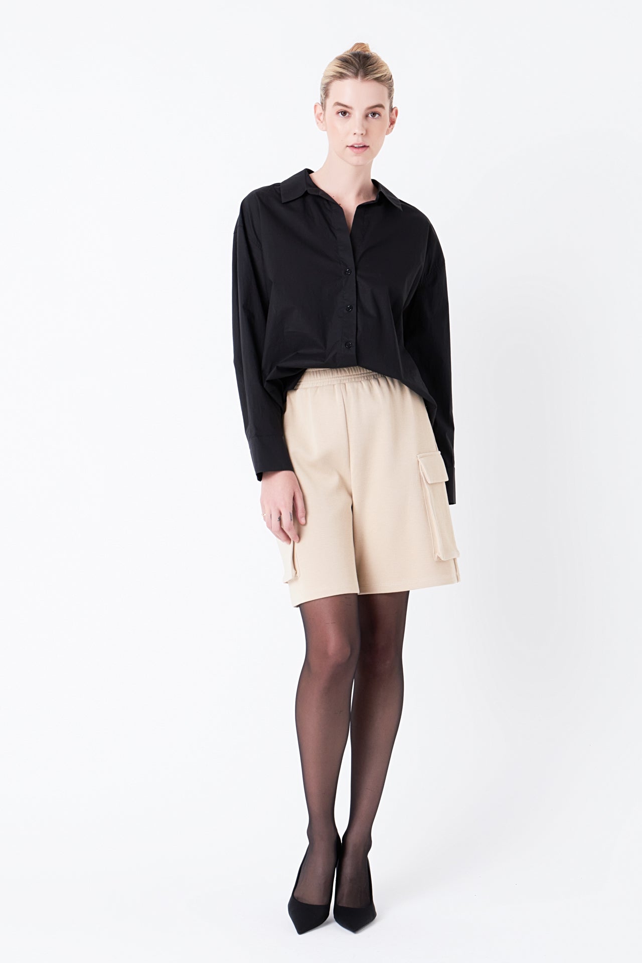 GREY LAB - Knit Shorts with Pockets - PANTS available at Objectrare
