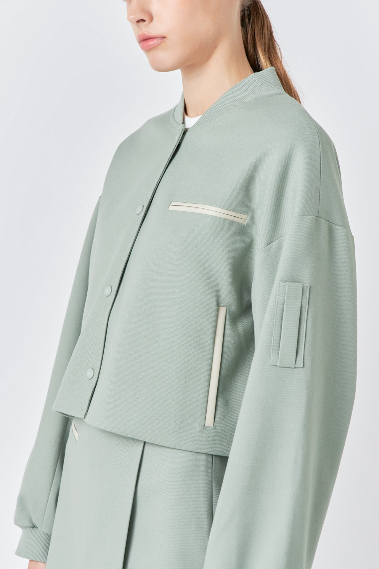 GREY LAB - Cropped Bomber Jacket - JACKETS available at Objectrare