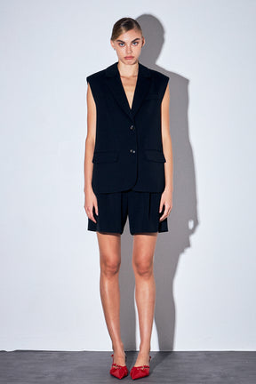 GREY LAB - Pleated Shorts - SHORTS available at Objectrare