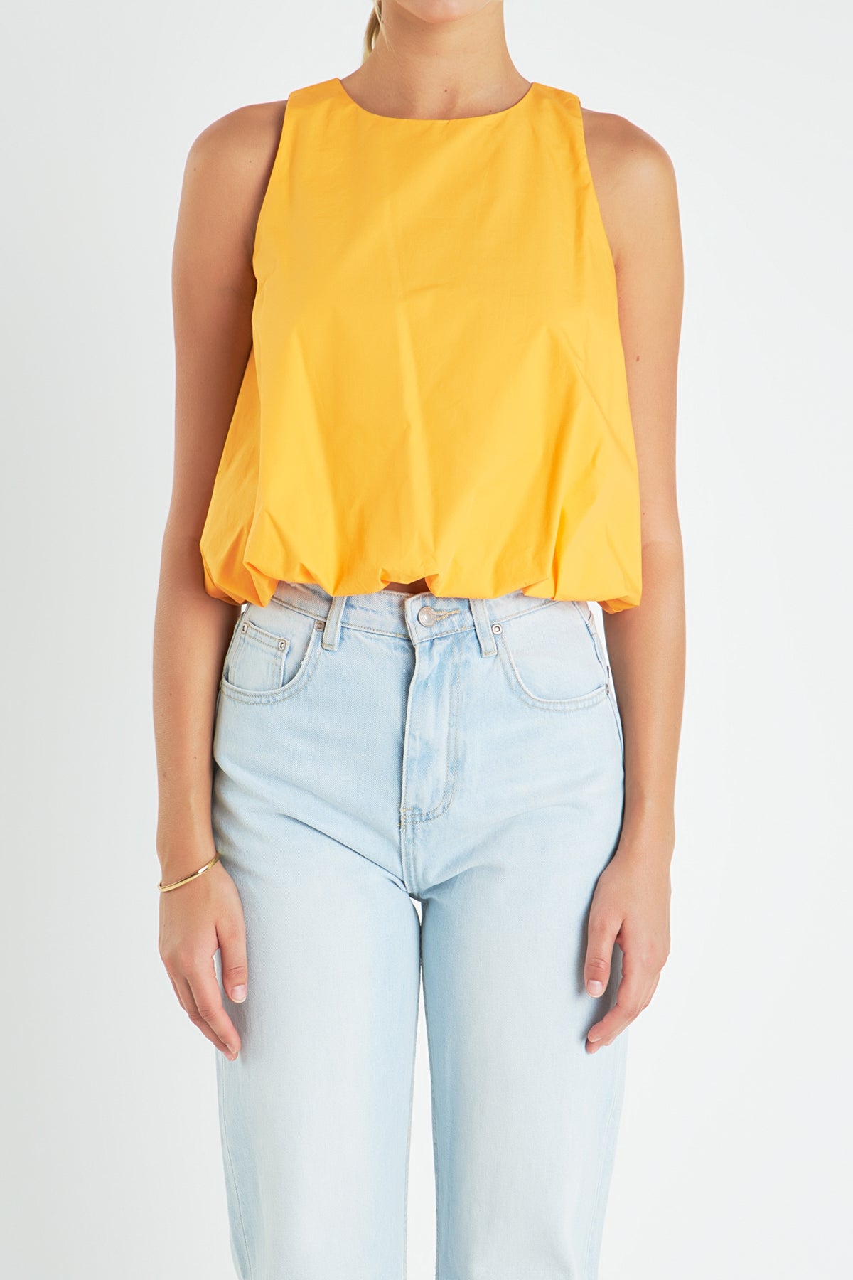 ENGLISH FACTORY - Sleeveless Bubble Cropped Top - TOPS available at Objectrare