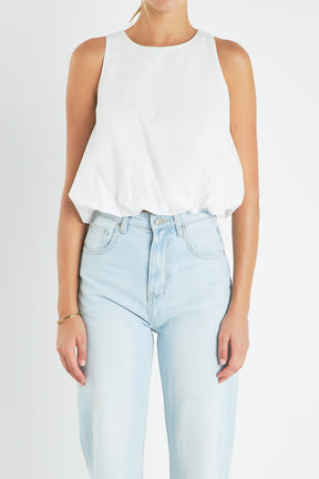 ENGLISH FACTORY - English Factory - Sleeveless Bubble Cropped Top - TOPS available at Objectrare