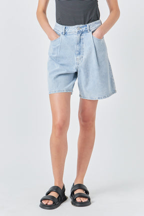 GREY LAB - Grey Lab - Denim Wide Short - SHORTS available at Objectrare