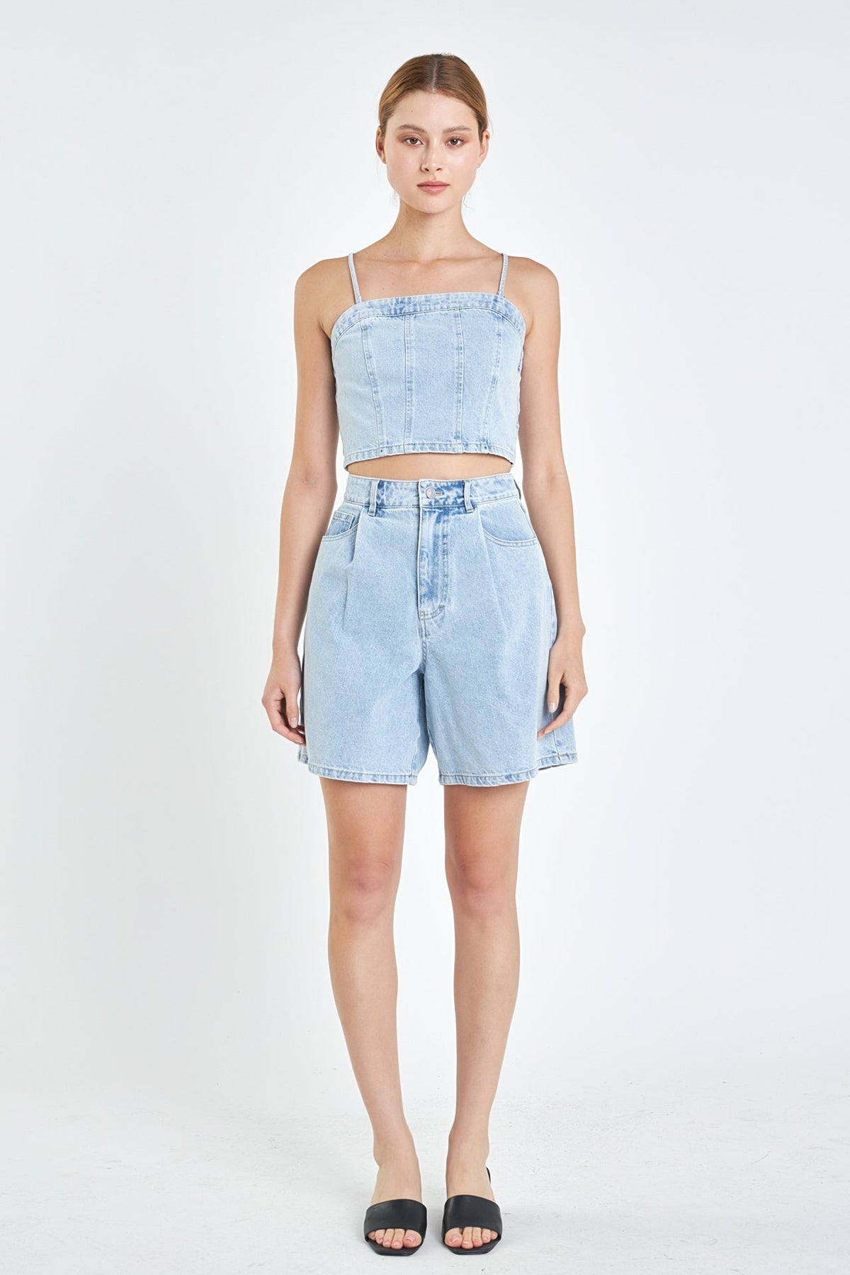 GREY LAB - Denim Wide Short - SHORTS available at Objectrare