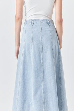 GREY LAB - Denim Maxi Skirt - SKIRTS available at Objectrare