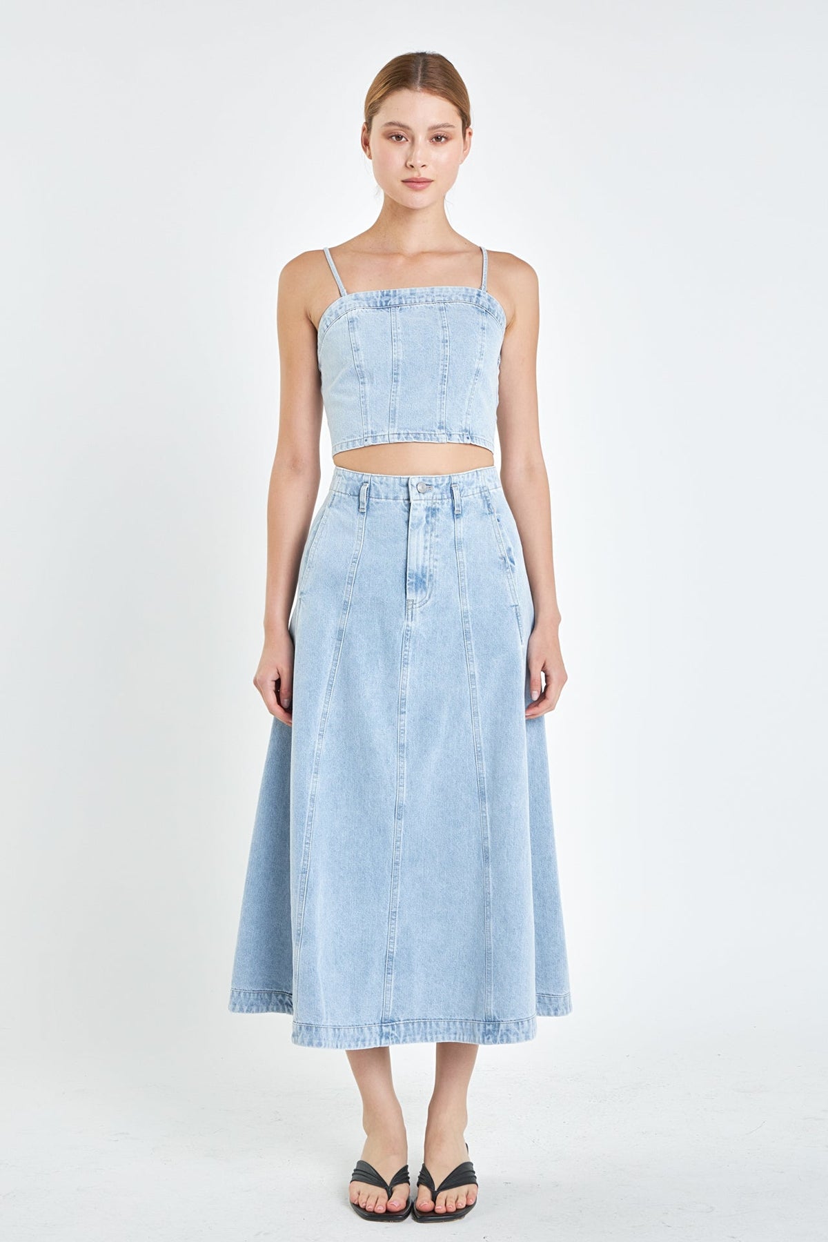 GREY LAB - Denim Maxi Skirt - SKIRTS available at Objectrare