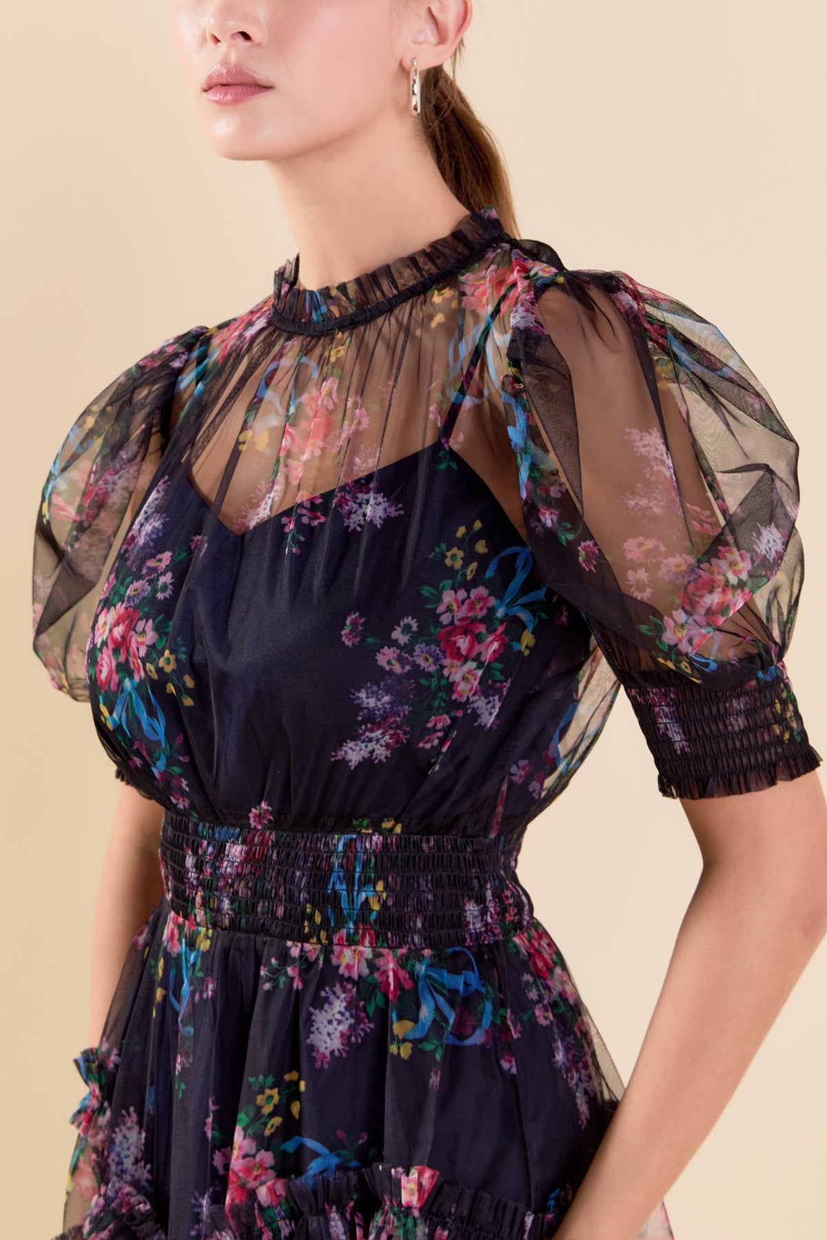 ENDLESS ROSE - Ruffled Mesh Mini Dress - DRESSES available at Objectrare