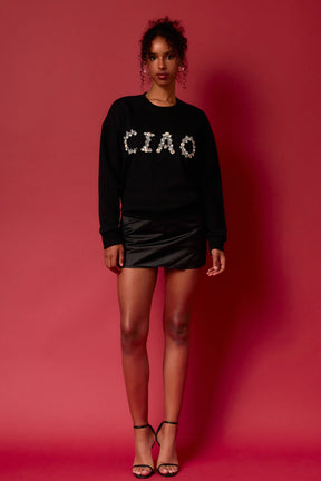 ENDLESS ROSE - Endless Rose - Letter Patch Sweatshirt - TOPS available at Objectrare