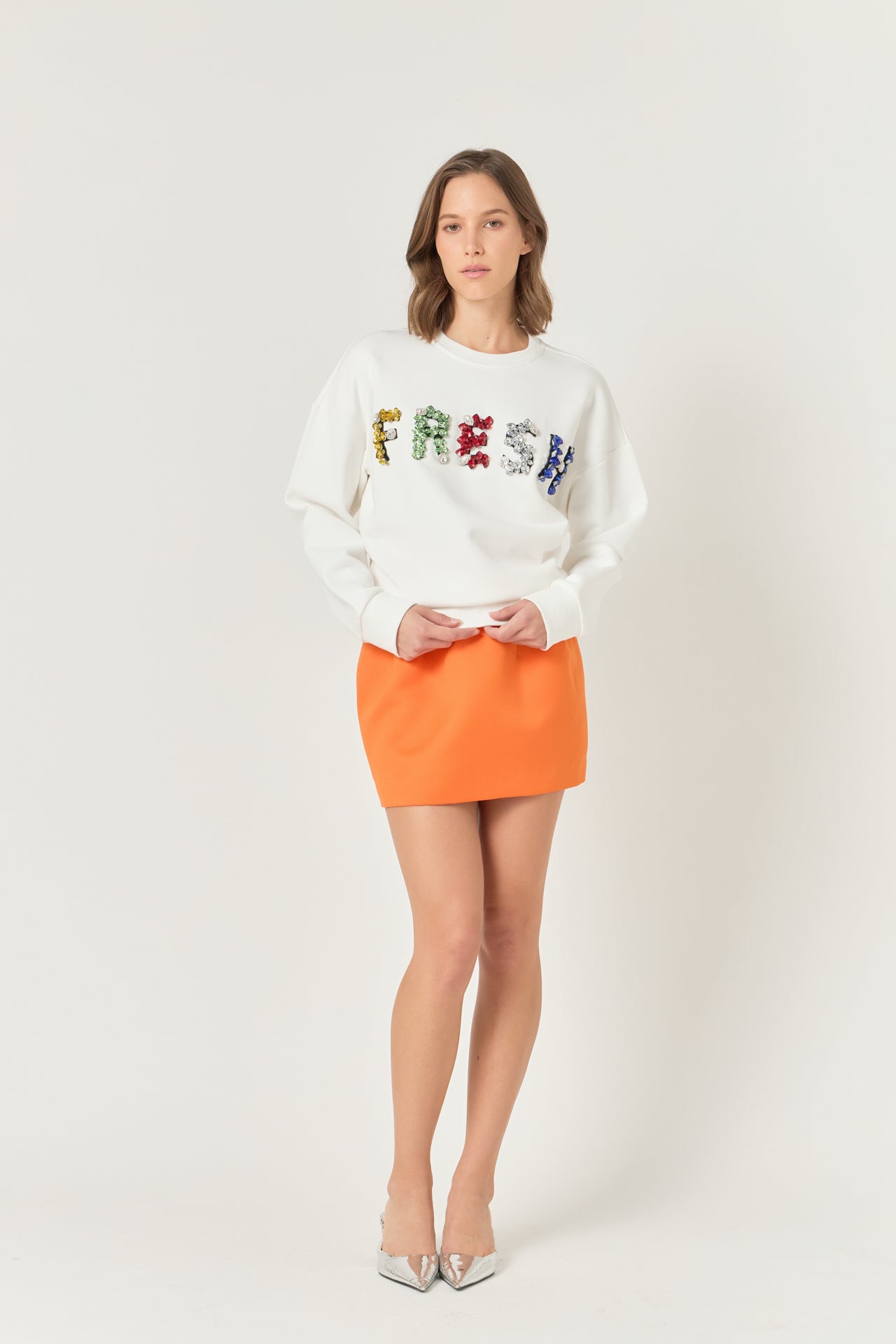 ENDLESS ROSE - Endless Rose - Color Letter Patch Sweatshirt - TOPS available at Objectrare