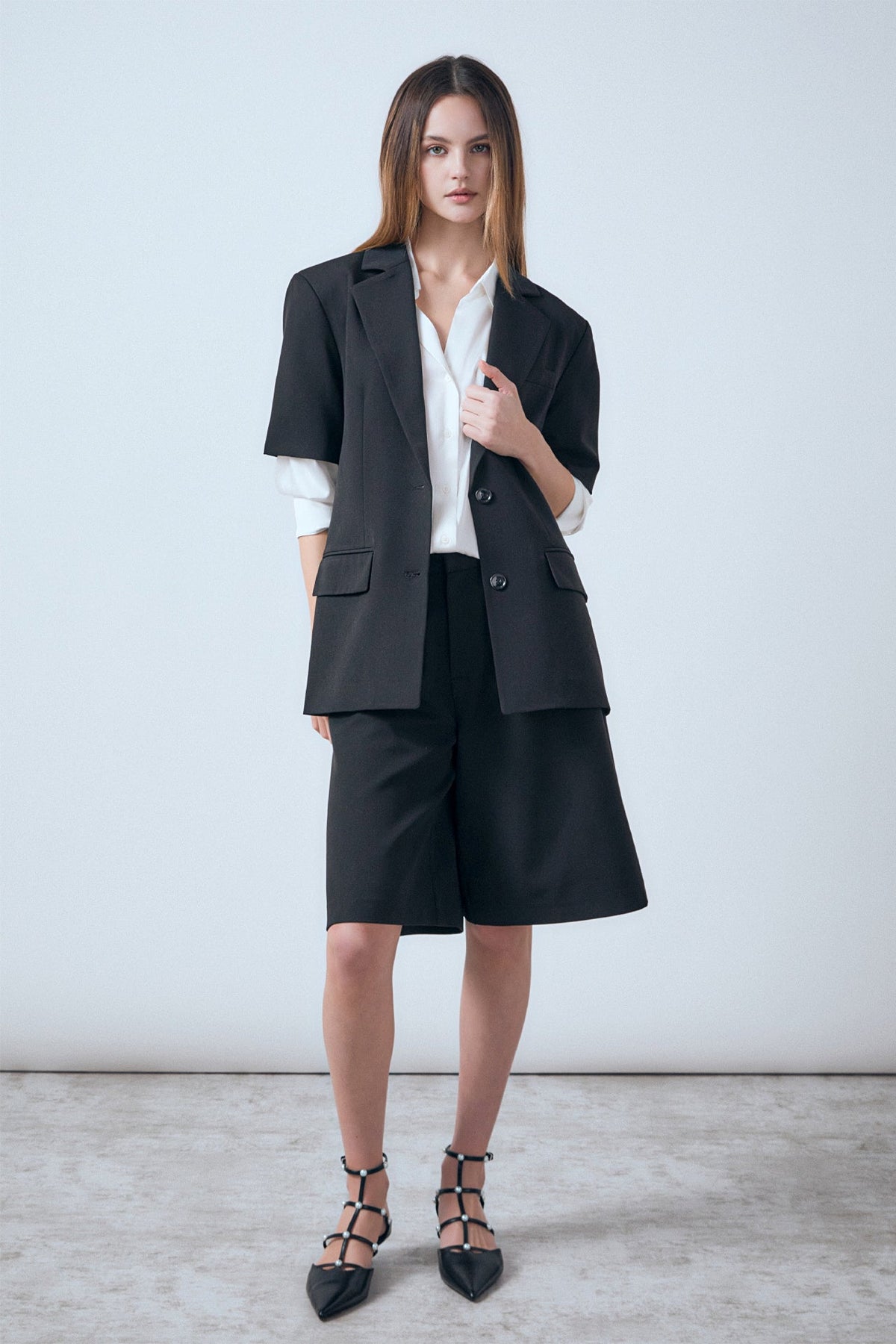 ENDLESS ROSE - Brynn Single Breasted Short Sleeve Blazer - BLAZERS available at Objectrare