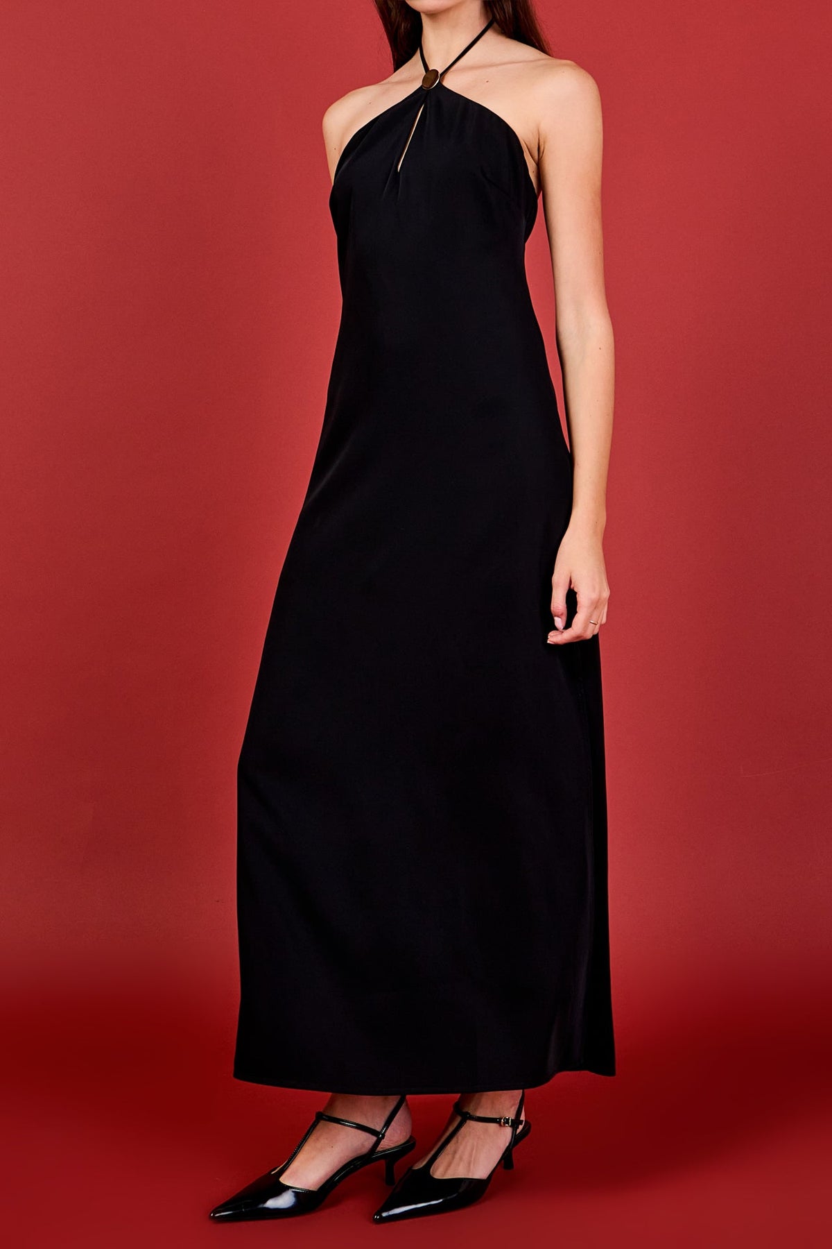 ENDLESS ROSE - Halter Neck Maxi Dress - DRESSES available at Objectrare
