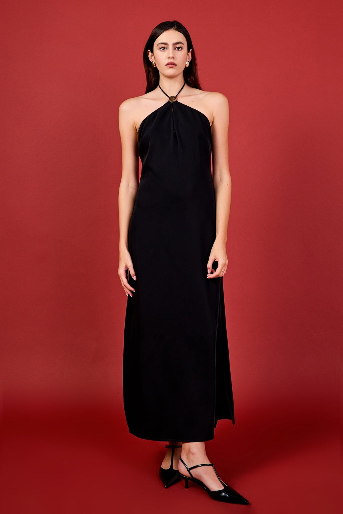 ENDLESS ROSE - Halter Neck Maxi Dress - DRESSES available at Objectrare