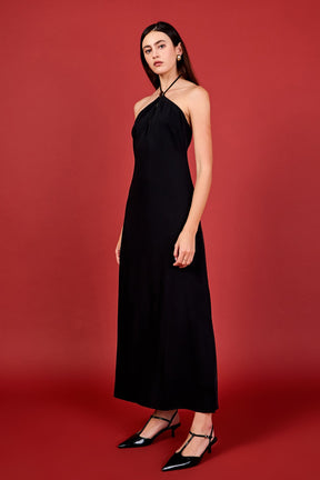 ENDLESS ROSE - Halter Neck Maxi Dress - DRESSES available at Objectrare
