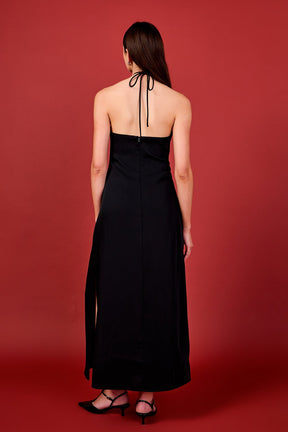 ENDLESS ROSE - Halter Neck Maxi Dress - DRESSES available at Objectrare