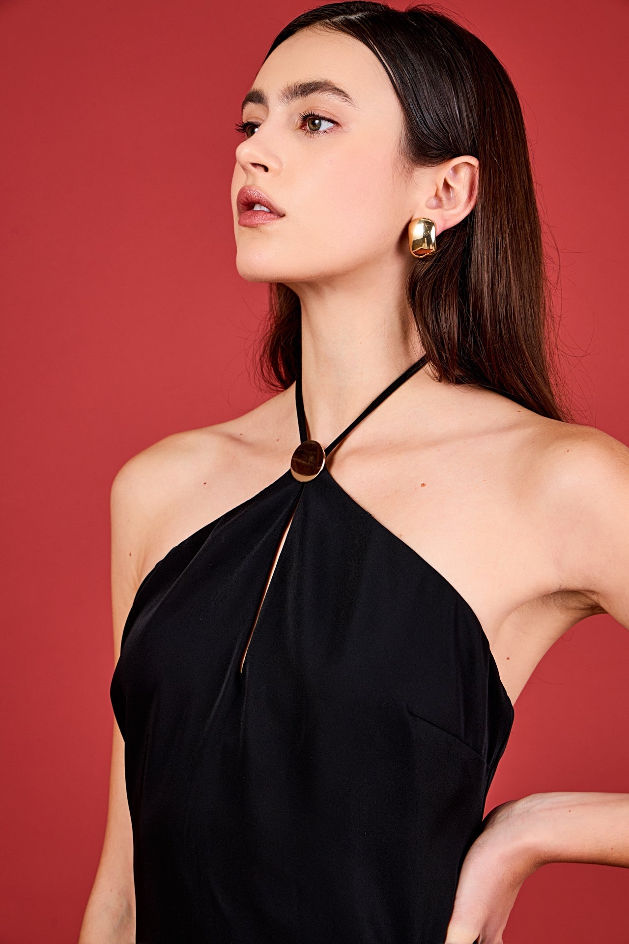 ENDLESS ROSE - Halter Neck Maxi Dress - DRESSES available at Objectrare